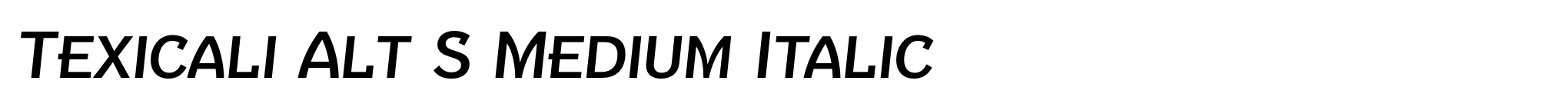 Texicali Alt S Medium Italic image